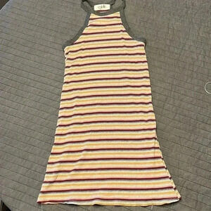 Striped Stretch Bodycon Dress Size Small